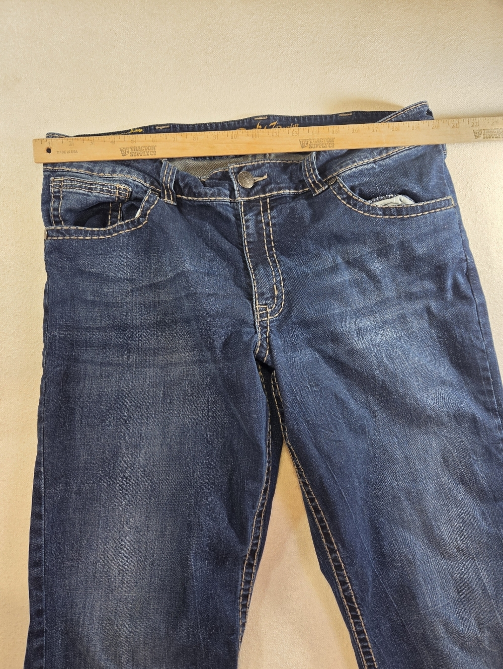 Rock 47 Wrangler Relaxed Boot Jeans 40x36 Dark Wash - Picture 6 of 7